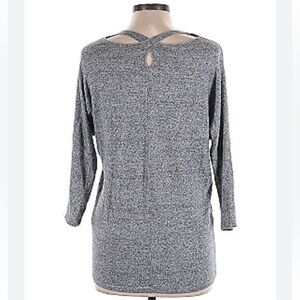 1804 Coin 3/4‎ sleeve criss cross back knit top sz L